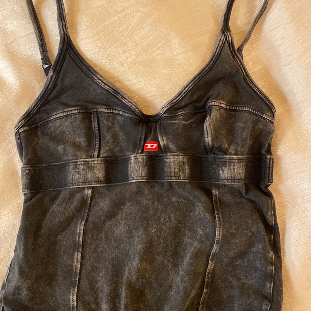 Diesel Washed Distressed Grey Bodysuit